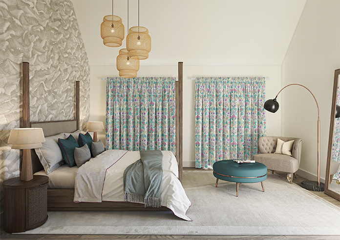 Bangalore Faux Silk, Turquoise - Made to Measure Curtain - Image 15